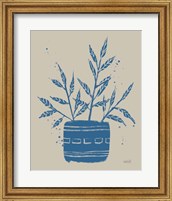 Framed Vallarta Blue Botanical Sketches IX