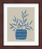 Framed Vallarta Blue Botanical Sketches IX