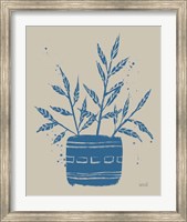 Framed Vallarta Blue Botanical Sketches IX