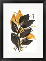 Amber Black and Gold I Framed Print