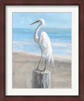 Framed Egret by the Sea