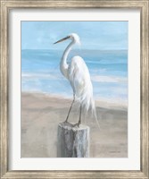 Framed Egret by the Sea