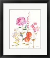 Framed Picket Fence Flowers I