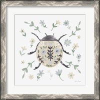 Framed 'Folk Beetle I Neutral' border=