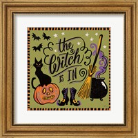 Framed 'Halloween Expressions IV' border=