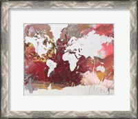 Framed Earthen Map of the World