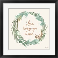 Framed Leaf and Stem Wreath II