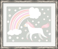 Framed Happy Unicorn Neutral
