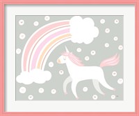 Framed Happy Unicorn Neutral