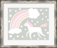 Framed Happy Unicorn Neutral