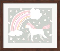 Framed Happy Unicorn Neutral