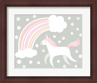 Framed Happy Unicorn Neutral