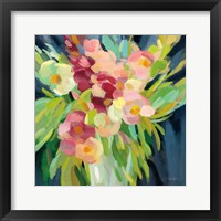 Framed 'Spring Flowers in a Vase I' border=