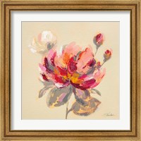 Framed 'Blooming Peony I' border=