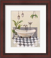 Framed 'Gray Cottage Bathroom I' border=