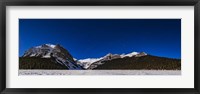 Framed Panorama Of Lake Louise Under Winter Moonlight