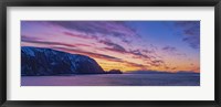 Framed Sunset Over the Sea Cliffs Of Finnkirka, Norway