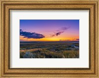 Framed Volcanic Twilight at Grasslands National Park, Canada