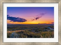 Framed Volcanic Twilight at Grasslands National Park, Canada