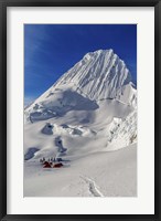 Framed Mountaineers, Alpamayo Mountain in Peru