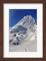 Framed Mountaineers, Alpamayo Mountain in Peru