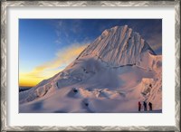 Framed Sunset on Alpamayo Mountain in the Andes Of Peru