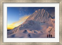 Framed Sunset on Alpamayo Mountain in the Andes Of Peru