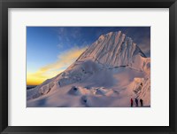 Framed Sunset on Alpamayo Mountain in the Andes Of Peru