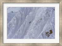 Framed Climbing Nevado Alpamayo Mountain in Peru