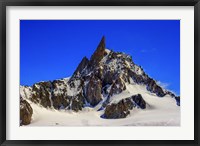 Framed Dente Del Gigante Mountain in the Mont Blanc Massif