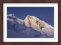 Framed Quitaraju Mountain in the Cordillera Blanca in the Andes Of Peru