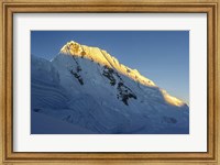 Framed Sunrise on Quitaraju Mountain in the Cordillera Blanca in the Andes