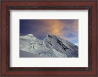 Framed Sunset on Quitaraju Mountain in the Cordillera Blanca in the Andes Of Peru
