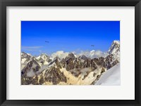 Framed Aiguille De Leschaux and Petit Jorasse Mountains