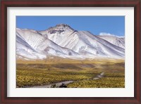 Framed Panoramic View Of the Lascar Volcano Complex in Chile