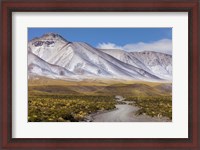 Framed Panoramic View Of the Lascar Volcano Complex in Chile