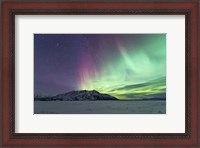 Framed Northern Lights Over Kluane Lake, Yukon, Canada