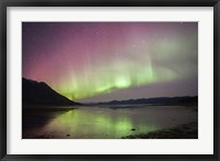 Framed Northern Lights Over Kluane Lake, Yukon, Canada