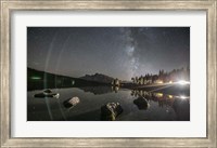 Framed Milky Way Over Two Jack Lake