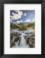 Framed Sunwapta Falls, Jasper National Park, Alberta, Canada