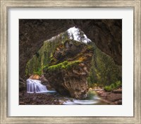 Framed View from Inside a Cave in Banff National Park, Alberta, Canada