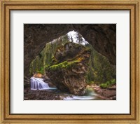 Framed View from Inside a Cave in Banff National Park, Alberta, Canada