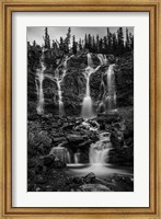 Framed Tangle Falls, Jasper National Park, Alberta, Canada