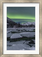 Framed Northern Lights, Annie Lake, Yukon, Canada