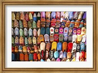 Framed Moroccan Slippers on Display in  Fez, Morocco