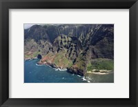Framed Aerial View Of Na Pali Coast, Kauai