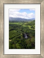 Framed Aerial View Of Wailua River State Park, Kauai, Hawaii