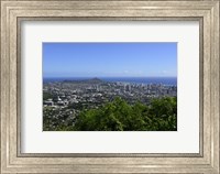 Framed Lookout Overlooking Honolulu, Oahu, Hawaii