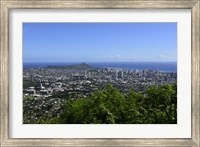 Framed Lookout Overlooking Honolulu, Oahu, Hawaii