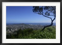 Framed View from Tantalus Lookout Overlooking Honolulu, Oahu, Hawaii